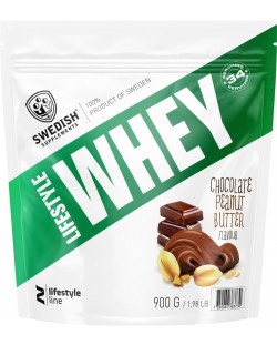 Lifestyle Whey, шоколад с фъстъчено масло, 900 g, Swedish Supplements