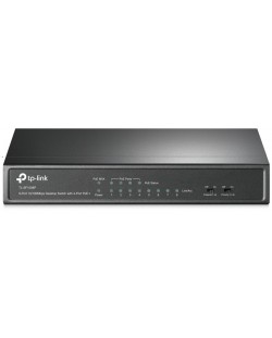 Суич TP-Link - TL-SF1008P, 8 порта, черен