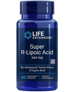 Super R-Lipoic Acid, 240 mg, 60 веге капсули, Life Extension