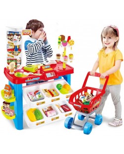Детски супермаркет Ocie - Dessert, с количка за пазаруване