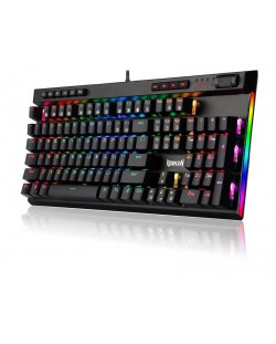 Механична клавиатура Redragon - VATA K580, Blue, RGB, черна