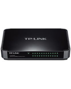 Суич TP-Link - TL-SF1024M, 24 порта, черен