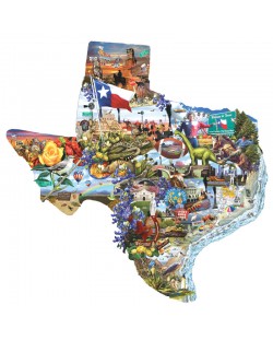 Пъзел SunsOut от 1000 части - Добре дошли в Тексас, Лори Шори