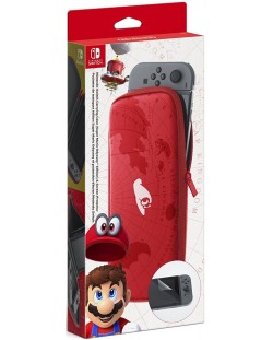 Nintendo Switch - Чантичка за съхранение и протектор на екрана - Super Mario Odyssey Edition