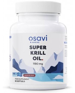 Super Krill Oil, 1180 mg, 60 гел капсули, Osavi