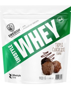 Lifestyle Whey, троен шоколад, 900 g, Swedish Supplements