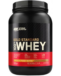 Gold Standard 100% Whey, шоколад с фъстъчено масло, 908 g, Optimum Nutrition