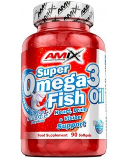 Super Omega 3 Fish Oil, 90 капсули, Amix