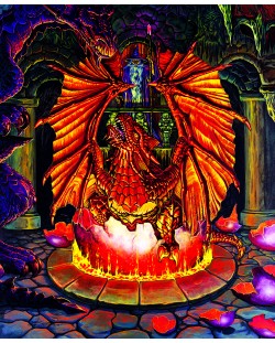 Пъзел SunsOut от 1000 части - Раждането на огнения дракон, Ед Биърд Младши