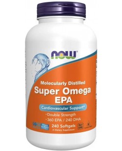 Super Omega EPA, 240 гел капсули, Now