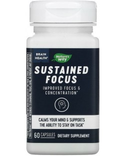 Sustained Focus, 60 капсули, Nature’s Way