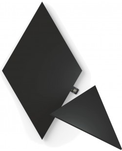 Светлинен панел Nanoleaf - Shapes Black Triangles Expansion Pack, черен