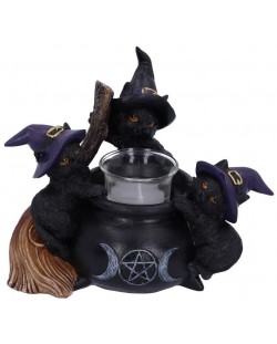 Свещник Nemesis Now Adult: Gothic - Familiar Cauldron, 12 cm