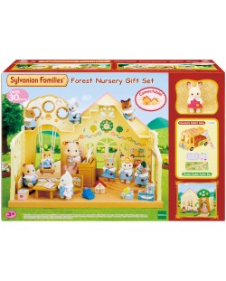 Игрален комплект Sylvanian Families Baby & Child - Забавачница с автобус