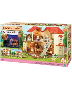 Игрален комплект Sylvanian Families Homes - Градска къща, със светлини