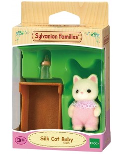 Фигурка за игра Sylvanian Families - Бебе коте, Silk