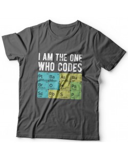 Тениска I Am The One Who Code, сива