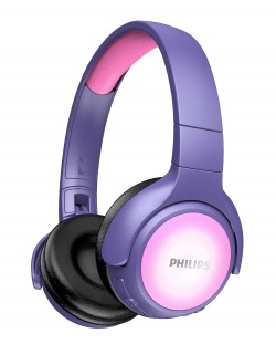 Детски слушалки Philips - TAKH402PK, безжични, лилави