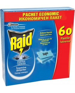Raid Таблетки против насекоми, Двойни, 60 броя