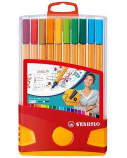Тънкописци Stabilo Point 88 - Color Parade, 20 цвята