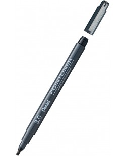 Тънкописец Pentel Pointliner - 3.0 mm, черен