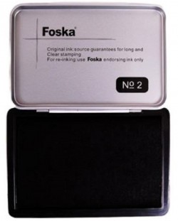 Тампон за печат №2  Foska - 84x122 mm, черен