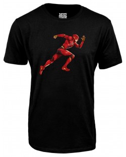 Тениска Justice League - Super hero - The Flash, черна