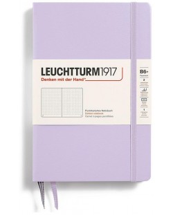 Тефтер Leuchtturm1917 Paperback - B6+, лилав, страници на точки, твърди корици