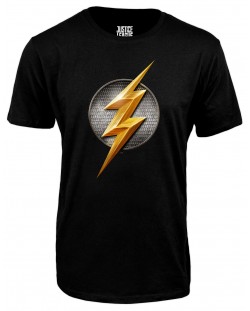 Тениска Justice League - The Flash logo, черна