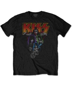 Тениска Rock Off KISS - Neon Band
