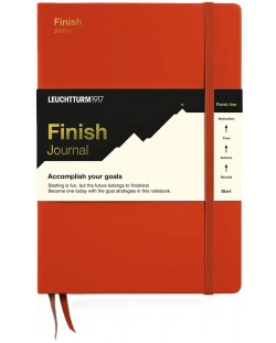 Тефтер Leuchtturm1917 Finish Journal - A5, твърди корици, червен