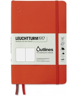 Тефтер Leuchtturm1917 - Outlines, B6+, водоустойчив, оранжев