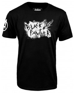 Тениска Avengers - Black Panther Scratch, черна