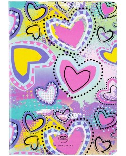 Тетрадка Cool Pack Pastel Hearts - A5, 32 листа, малки квадратчета