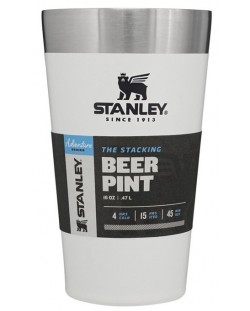 Термочаша за бира Stanley The Stacking - бяла, 470 ml