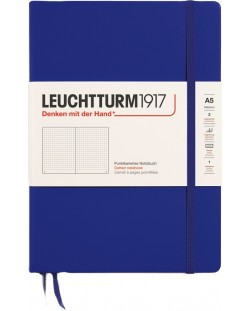 Тефтер Leuchtturm1917 New Colours - А5, на точки, Ink, твърди корици