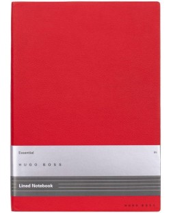Тефтер Hugo Boss Essential Storyline - B5, с редове, червен