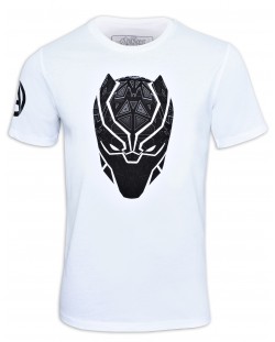 Тениска Avengers - Black Panther Head, бяла