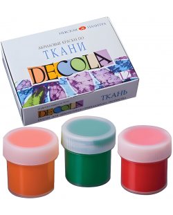 Текстилна боя Невская палитра Decola - 12 цвята х 20 ml