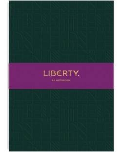 Тефтер Liberty Tudor - A5, зелен, релефен