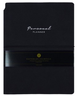 Тефтер Victoria's Journals Kuka - Черен, пластична корица, 96 листа, А5