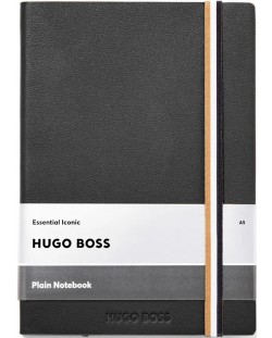 Тефтер Hugo Boss Iconic - A5, с бели листа, черен