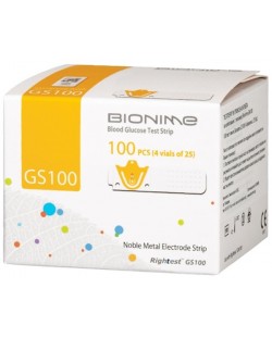 Rightest GS100 Тест ленти за кръвна захар, 100 броя, Bionime