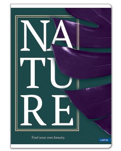 Tетрадка Lastva Nature - A5, 52 листа, широки редове, асортимент