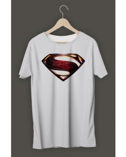 Тениска Justice League - Superman logo, бяла
