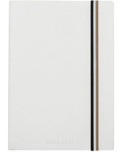 Тефтер Hugo Boss Iconic - A5, с бели листа, бял
