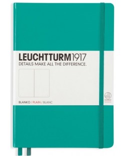 Тефтер Leuchtturm1917 Notebook Medium А5 - Тюркоаз,  бели страници
