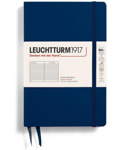 Тефтер Leuchtturm1917 Paperback - B6+, син, линиран, твърди корици