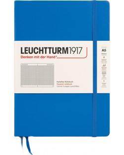 Тефтер Leuchtturm1917 New Colours - А5, на квадратчета, Sky