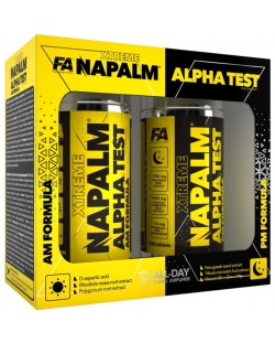 Xtreme Napalm Alpha Test, AM & PM Formula, 2 х 120 таблетки, FA Nutrition